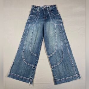 Vintage Y2K Expand Your Mind Rave Jeans Wide Leg Baggy Skater 90s Denim